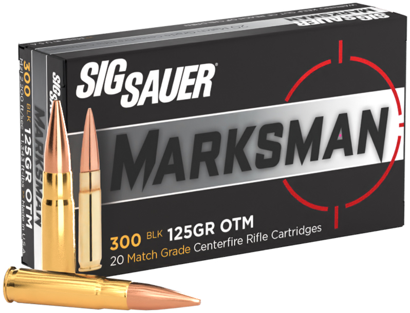 SIG AMMO 300BLK 125GR OPEN TIP MATCH 20/25 - Ammunition